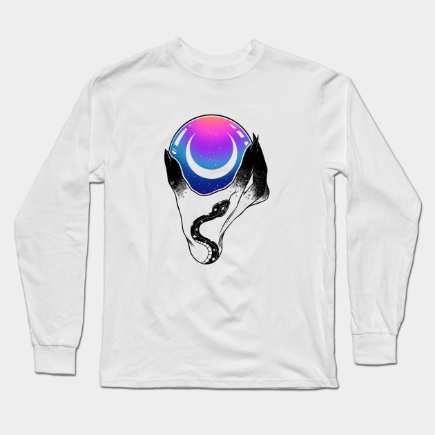 Crystal Ball Long Sleeve T-Shirt by OccultOmaStore